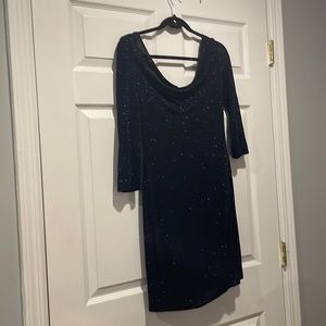 Adrianna Papell embellished mid sleeve Evening dress